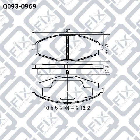 Передні гальмівні колодки Q0930969 Q-FIX