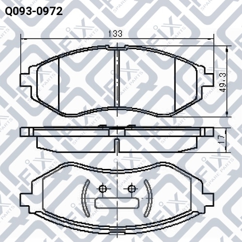 Колодки гальмівні дискові комплект Q0930972 Q-FIX