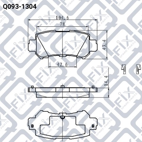Задні дискові колодки Q0931304 Q-FIX