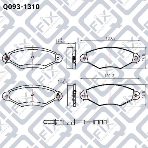 Тормозні колодки Q0931310 Q-FIX