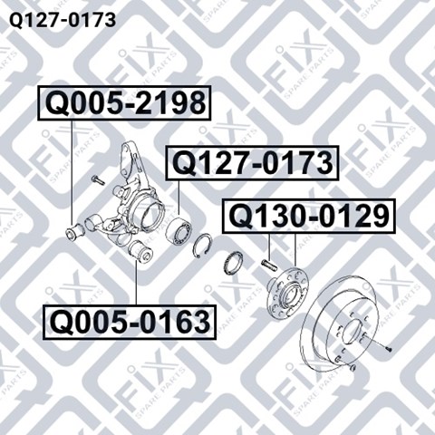Подшипник передн ступ (к-т) 42x76x39 Q127-0173