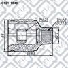 Шарнір кутових швидкостей передній правий Q1311040 Q-FIX