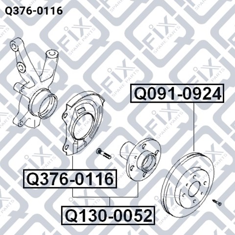 Болт маточини Q3760116 Q-FIX