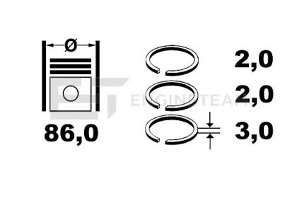 Маслоз'емні кільця, стандартні R4000900 ET ENGINETEAM