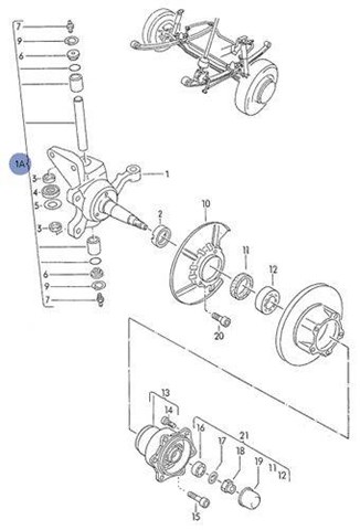 Ремкомплект шкворня поворотного кулака RECO008 RECO