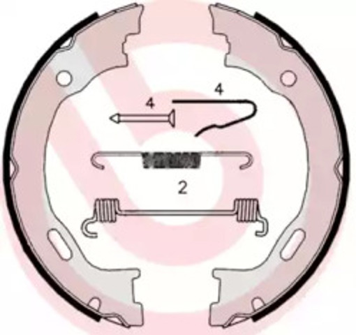Колодки стоянкового гальма S50515 BREMBO