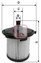Фільтр тонкого очищення палива S6074NE SOFIMA
