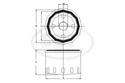 Корпус маслофільтра SM105 SCT