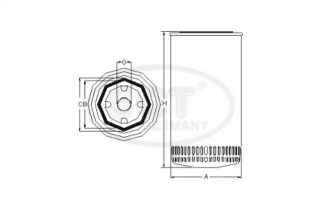 Фільтр масляний грубої очистки (повнопотоковий ф.) SM157 SCT