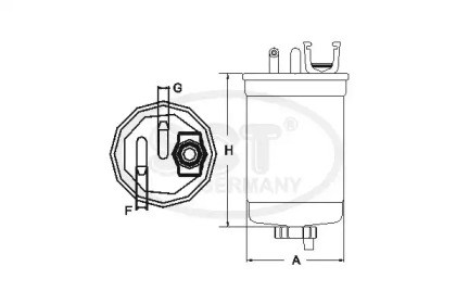 Фільтр тонкого очищення палива ST6164 SCT