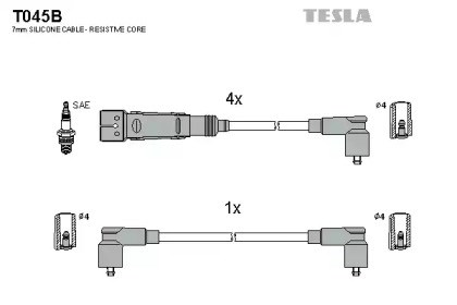 Дріт високовольтний T045B TESLA