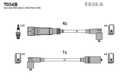 Проводи високовольтні T054B TESLA