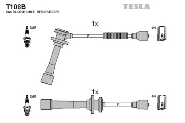 Дріт високовольтний T108B TESLA