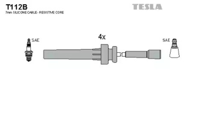 Провід високовольтні, комплект T112B TESLA