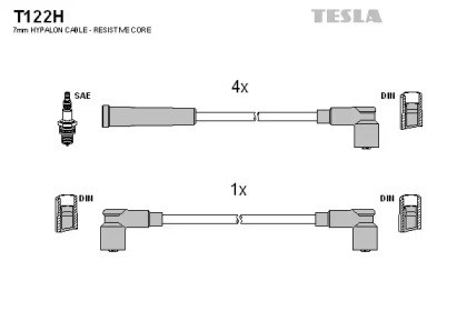 Дроти запалювання T122H TESLA