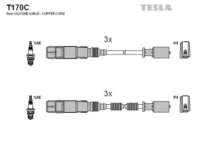 Дріт високовольтний T170C TESLA