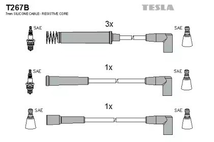 Дроти запалювання T267B TESLA