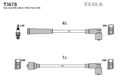 Дроти запалювання T367S TESLA
