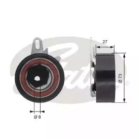 Ролик натягувача ременя ГРМ T43067 GATES