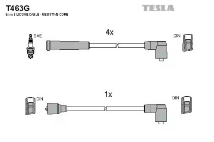 Дроти запалювання T463G TESLA