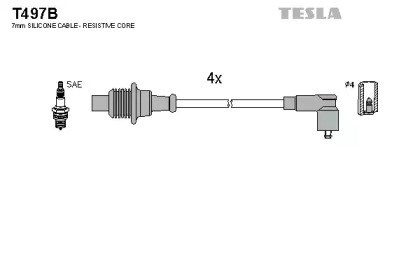 Комплект кабелів високовольтних T497B