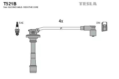 Дріт високовольтний T521B TESLA