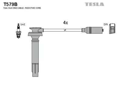 Проводи високовольтні T579B TESLA