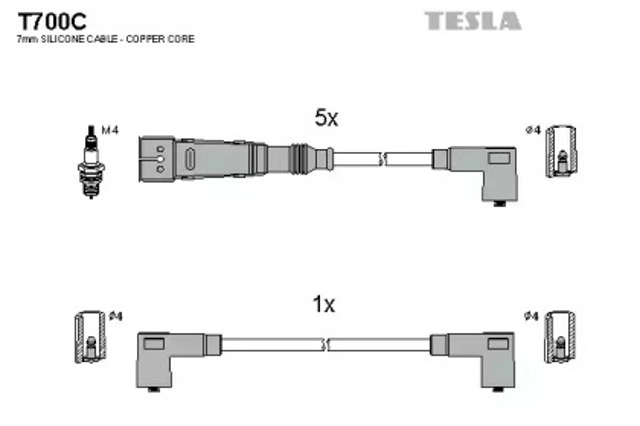 Проводи високовольтні T700C TESLA