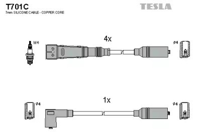 Проводи високовольтні T701C TESLA