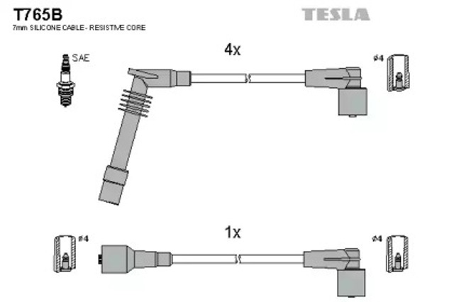 Дріт високовольтний T765B TESLA