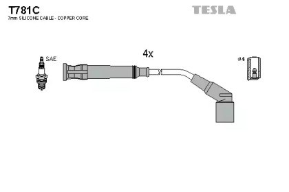Комплект проводів запалення T781C