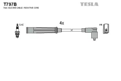 Дроти запалювання T797B TESLA
