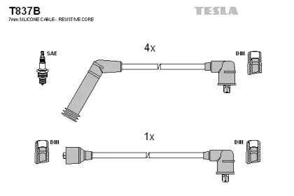 Дріт високовольтний T837B TESLA
