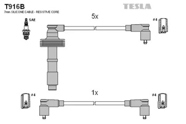 Дроти запалювання T916B TESLA