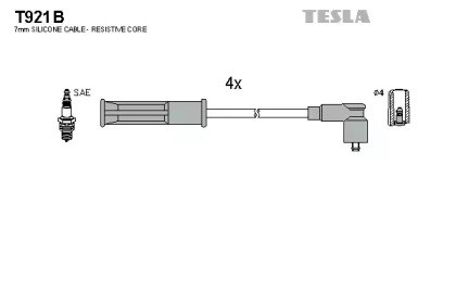 Комплект кабелів запалювання beru zef1128 T921B