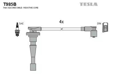 Дріт високовольтний T985B TESLA