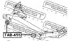 Сайлентблок балки моста TAB455 FEBEST