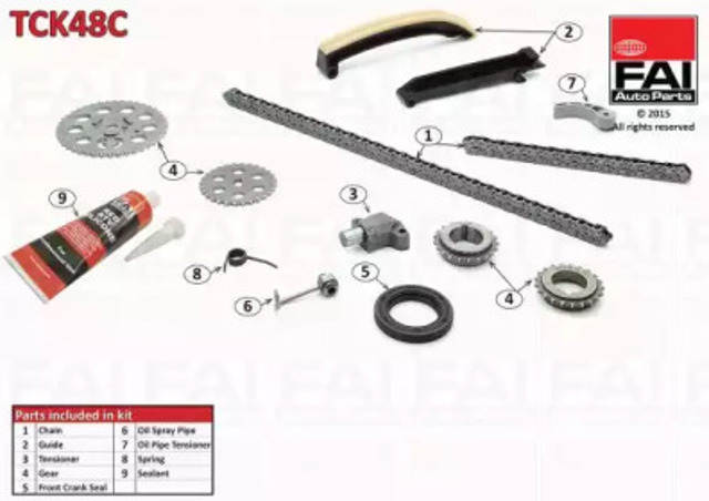 Ланцюг ГРМ, комплект TCK48C FAI