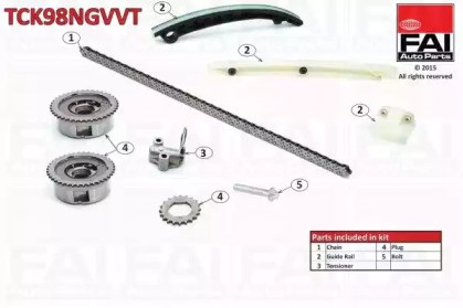 Ланцюг ГРМ, комплект TCK98NGVVT FAI