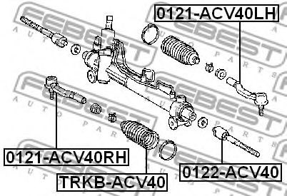 Пильник рульової рейки toyota camry TRKB-ACV40
