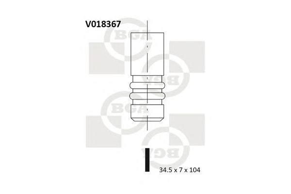 Клапан впускний V018367 BGA