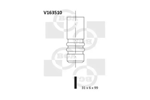 Клапана і штовхачі V163510 BGA