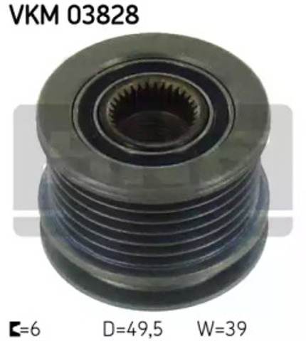 Шків генератора VKM03828 SKF
