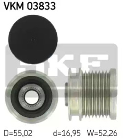 Шків генератора VKM03833 SKF