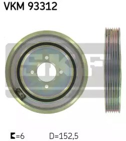 Ремінний шків, колінчастий вал citroen (вир-во ntn-snr) VKM 93312