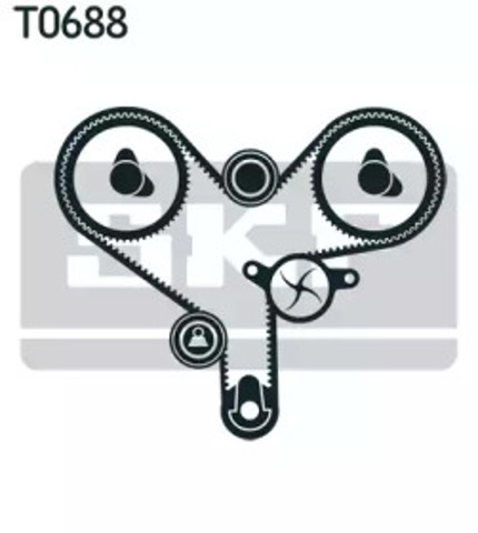 Ремінь ГРМ, комплект VKMC91304 SKF