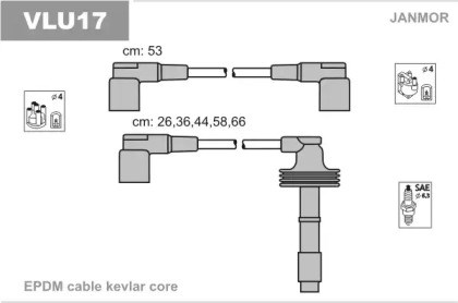 Комплект кабелів запалювання renaultsafrane / volvo 850 / c70/s70/v70 champion cls050 VLU17