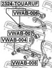 Сайлентблок переднього важеля VWAB008 FEBEST