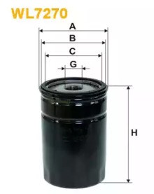 Фільтр масляний грубої очистки (повнопотоковий ф.) WL7270 WIX