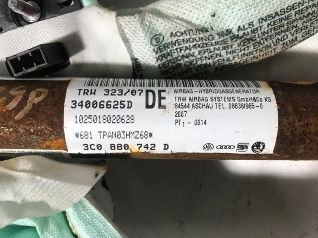 Подушка безпеки, шторка бічна, права, AIRBAG 3C0880742D VAG